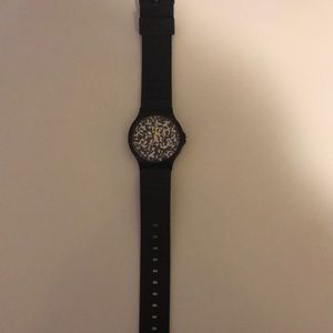 NWOT Casio black white marble face watch